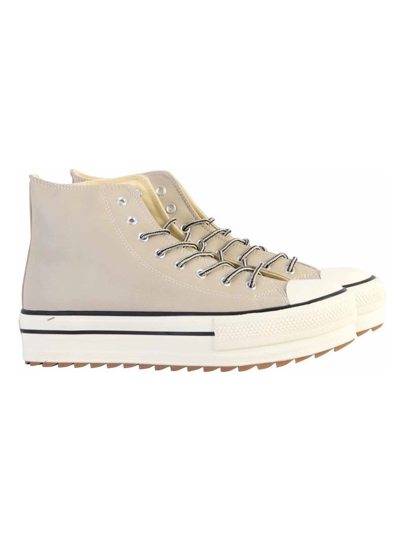 Basket à Lacets Montante Victoria Beige - Kiabi