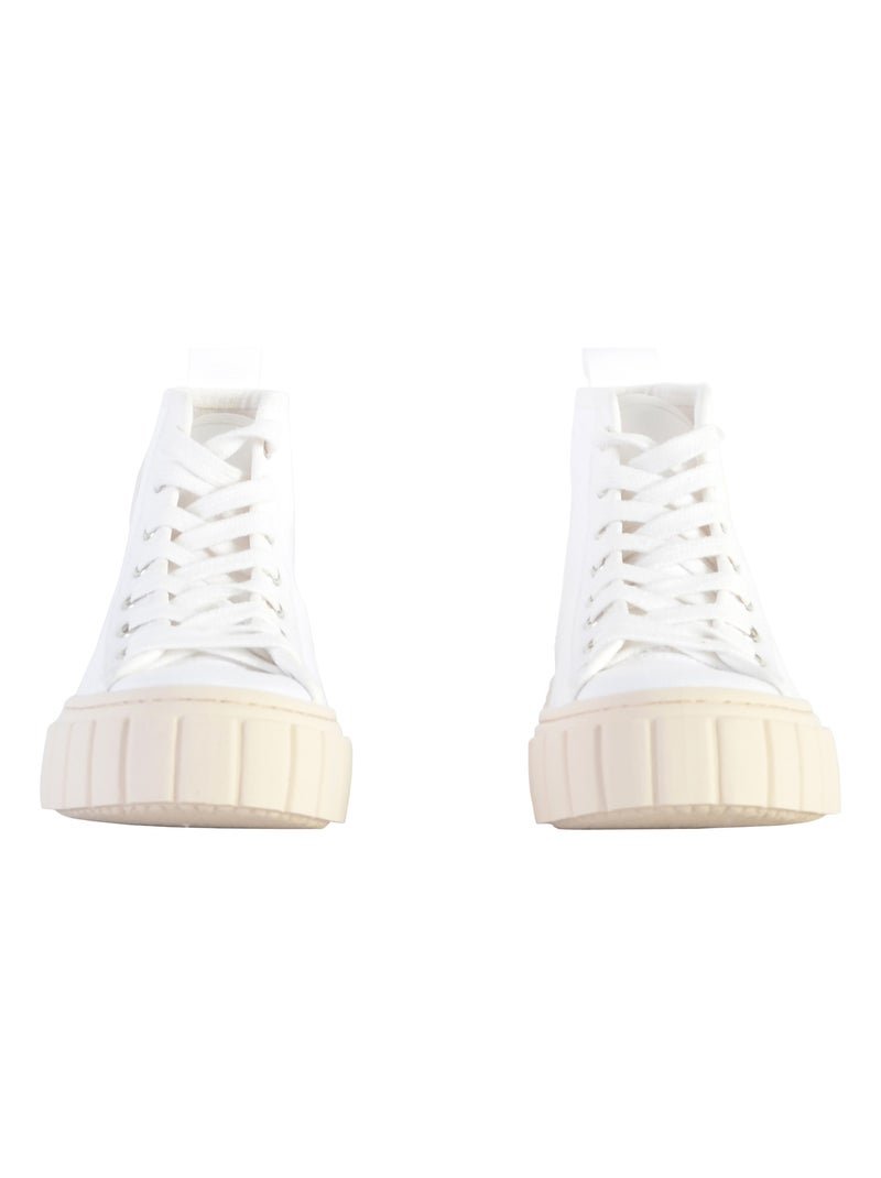 Basket à Lacets Montante Victoria Blanc - Kiabi