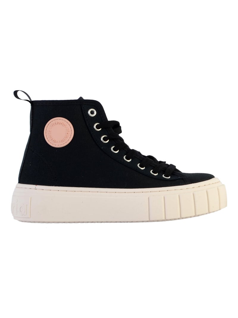 Basket à lacets montante Victoria Noir - Kiabi