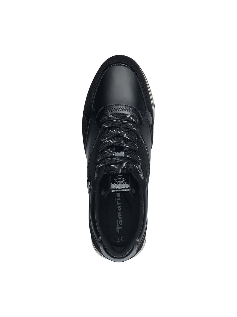 Basket à Lacets Plate Tamaris Noir - Kiabi