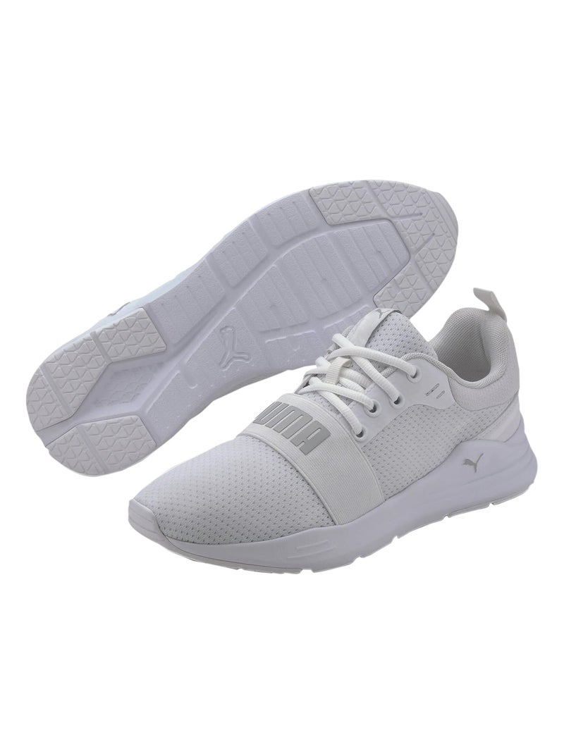 Basket à Lacets Puma Wired Run Blanc Gris - Kiabi