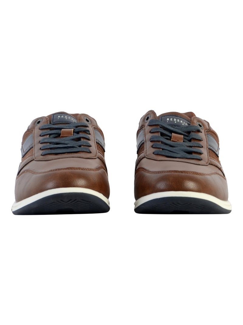 Basket à Lacets Redskins Adjo Bleu Marron - Kiabi