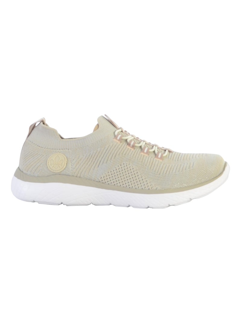 Basket à Lacets Rieker Knitup Beige - Kiabi