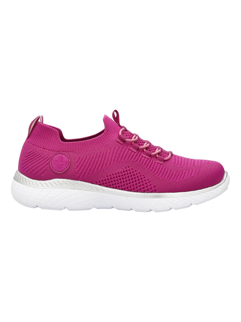 Basket à Lacets Rieker Knitup Rose - Kiabi