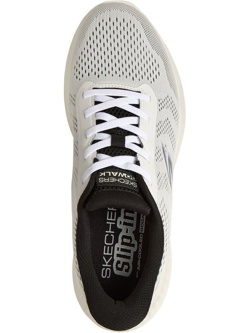Basket à Lacets Skechers Go Walk Now Payton Blanc Noir - Kiabi
