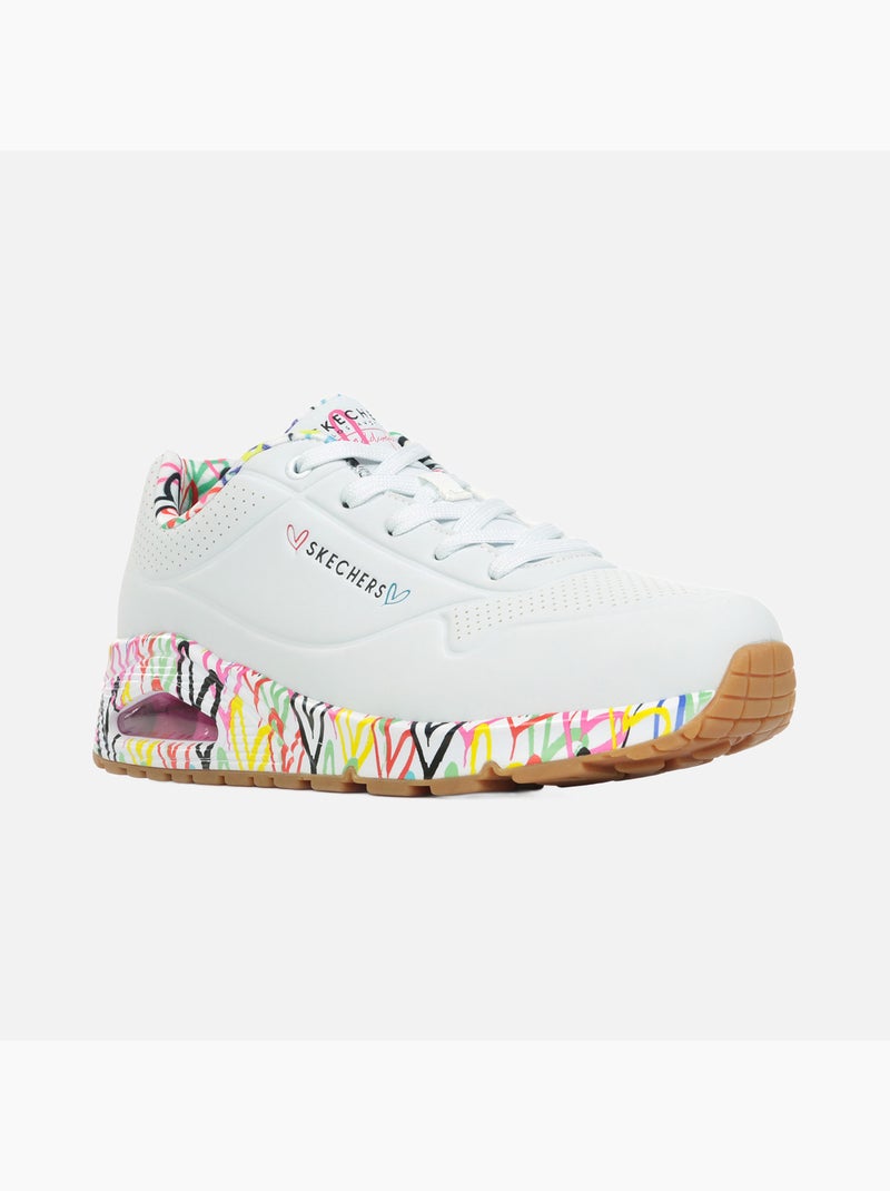 Basket à Lacets Skechers Uno-Loving Love Blanc - Kiabi