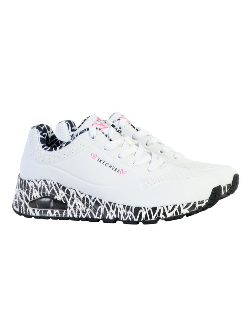 Basket à Lacets Skechers Uno-Loving Love Blanc - Kiabi