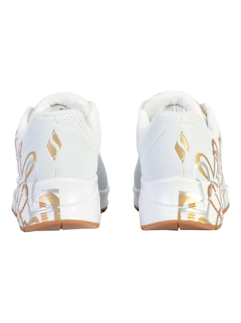 Basket à Lacets Skechers Uno-Metallic Love Blanc - Kiabi