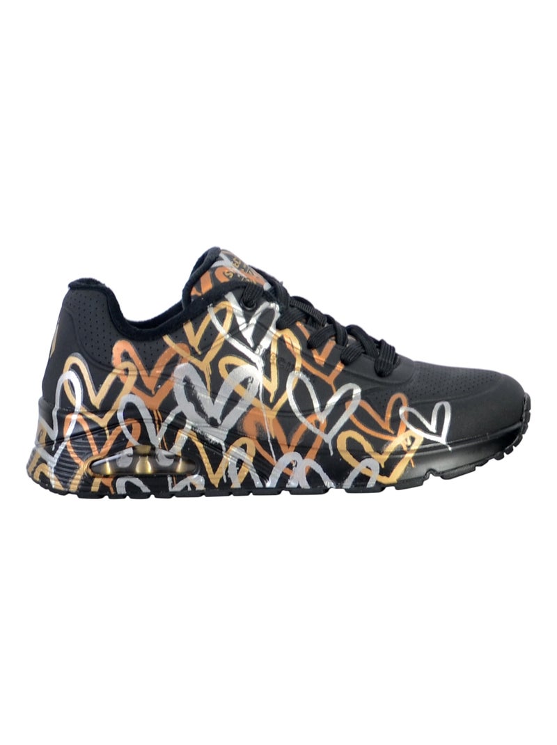 Basket à Lacets Skechers Uno-Metallic Love Noir - Kiabi