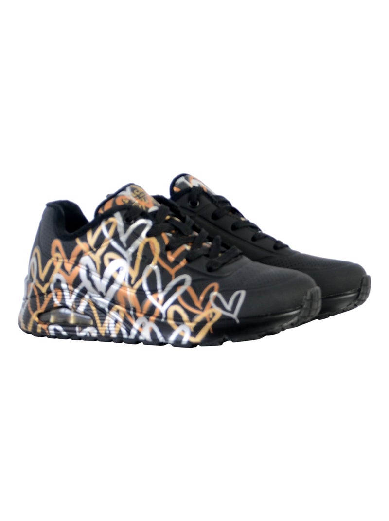 Basket à Lacets Skechers Uno-Metallic Love Noir - Kiabi