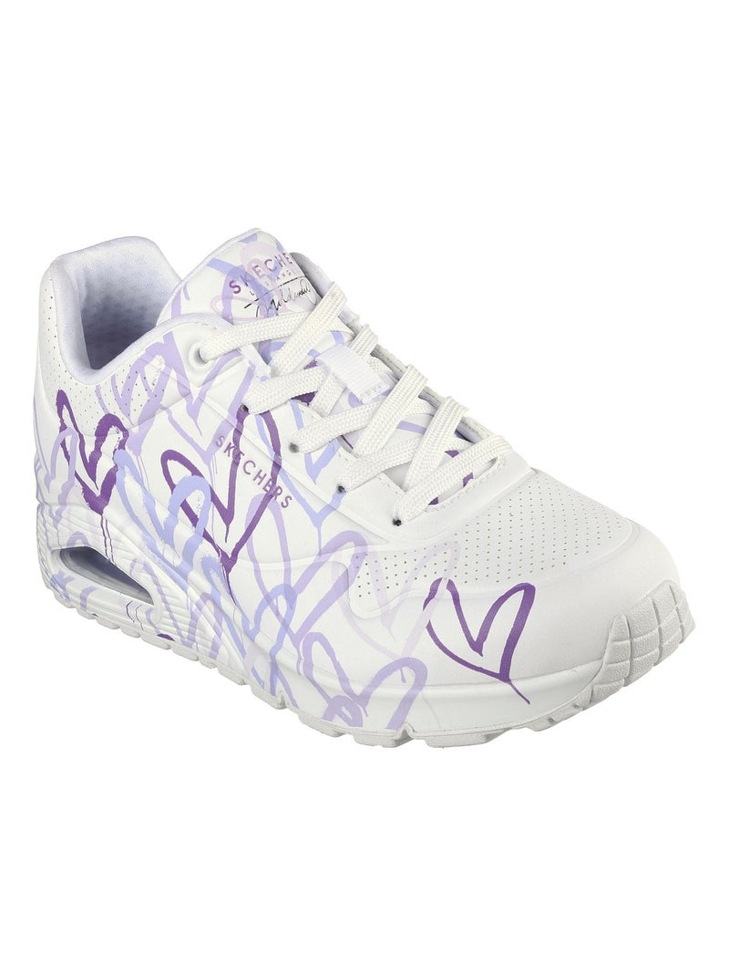 Basket à Lacets Skechers Uno-Spread The Love Blanc - Kiabi
