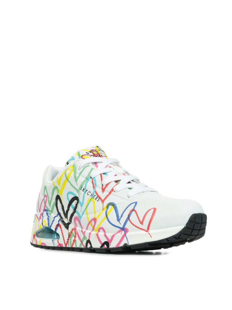 Basket à Lacets Skechers Uno-Spread The Love Blanc Multicolore - Kiabi