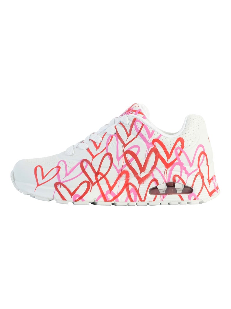 Basket à Lacets Skechers Uno-Spread The Love Noir Rose foncé Blanc - Kiabi