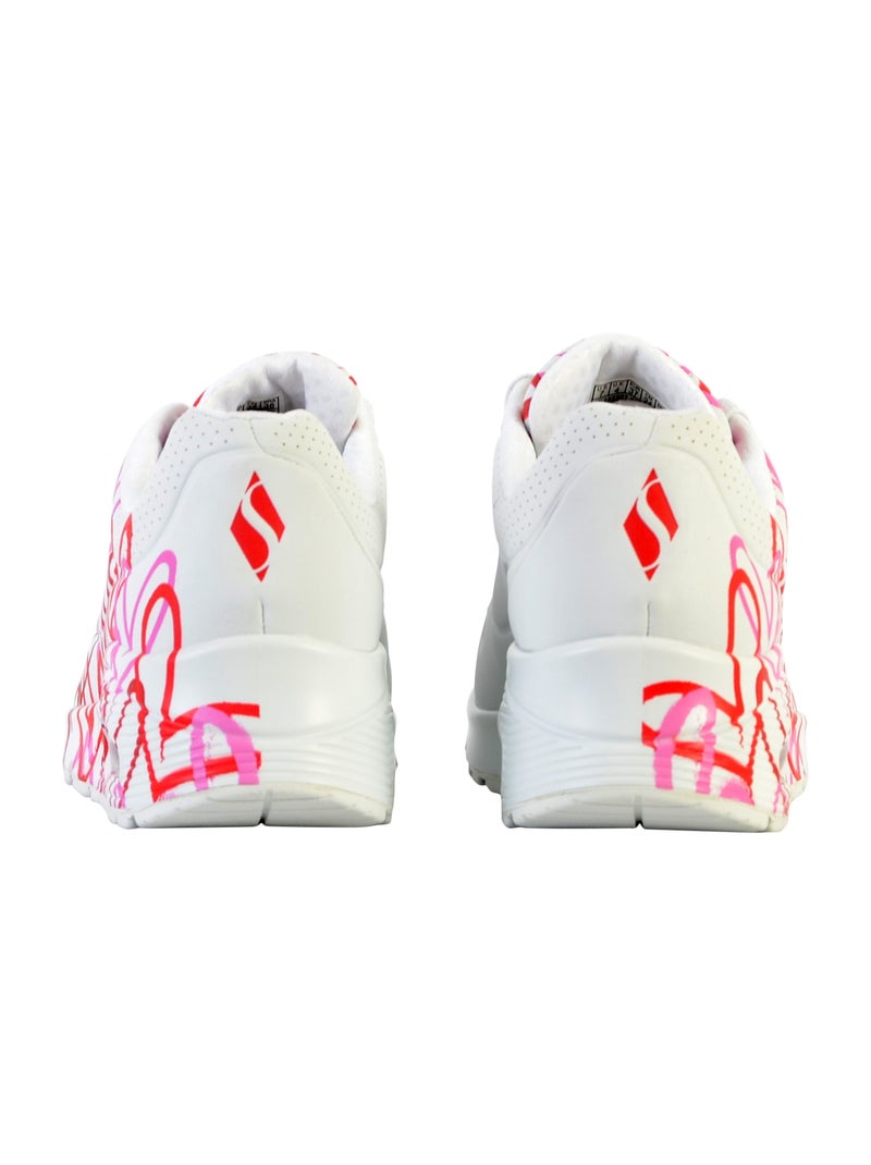 Basket à Lacets Skechers Uno-Spread The Love Noir Rose foncé Blanc - Kiabi