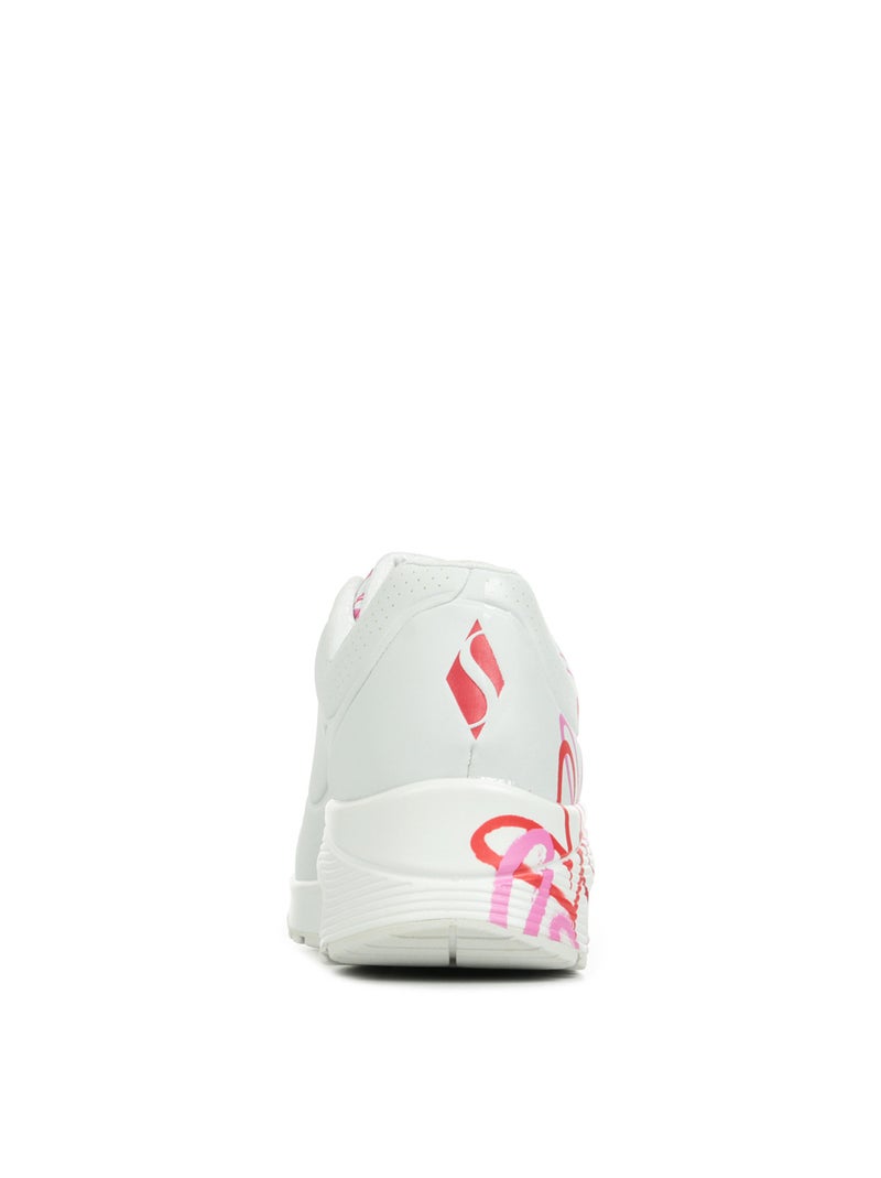 Basket à Lacets Skechers Uno-Spread The Love Noir Rose foncé Blanc - Kiabi