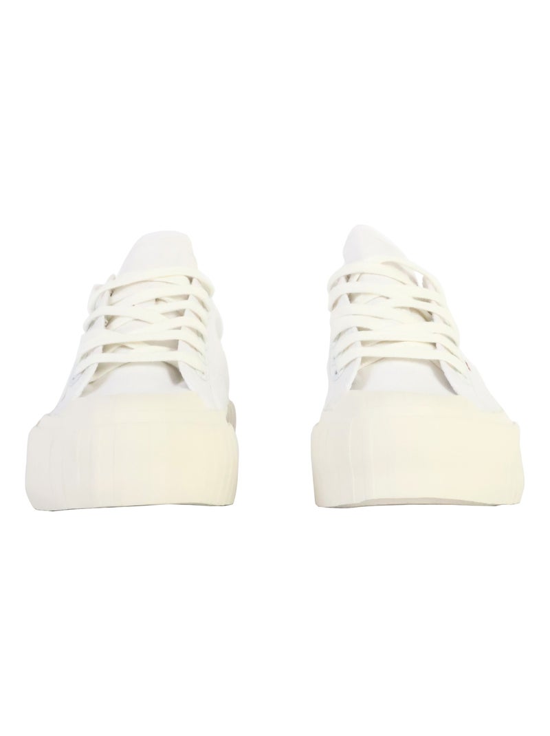 Basket à Lacets Superga 2631 Stripe Platform Blanc - Kiabi