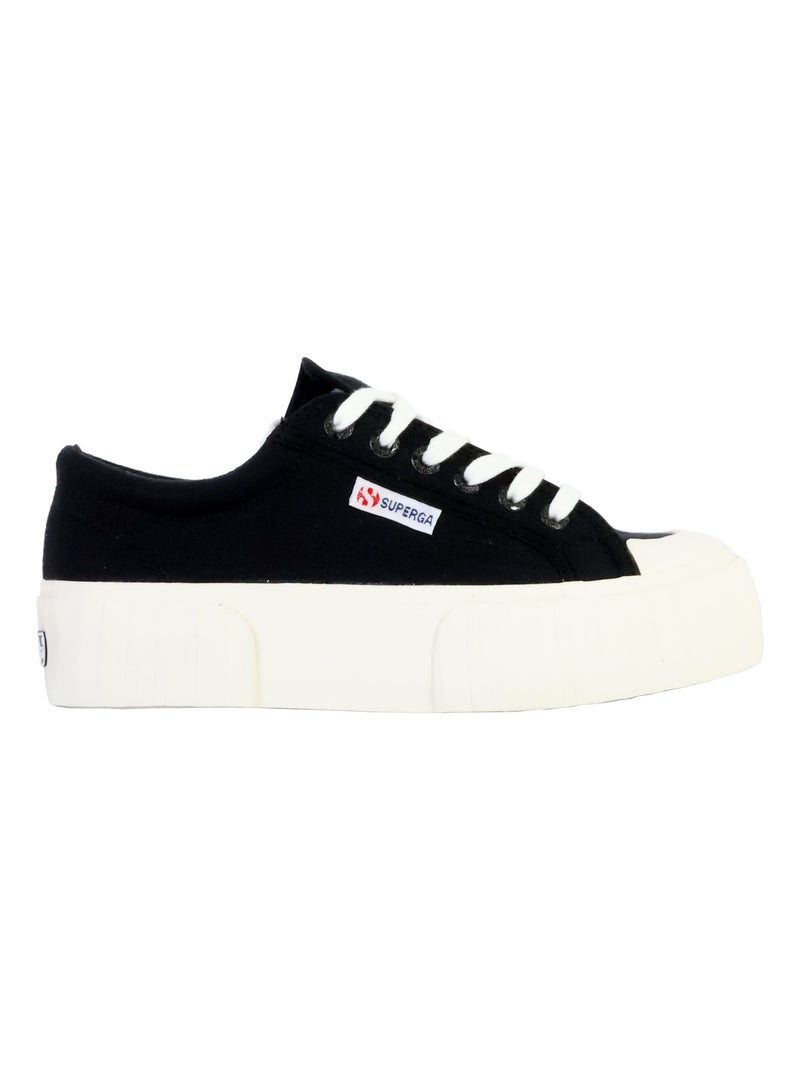 Basket à Lacets Superga 2631 Stripe Platform Noir - Kiabi