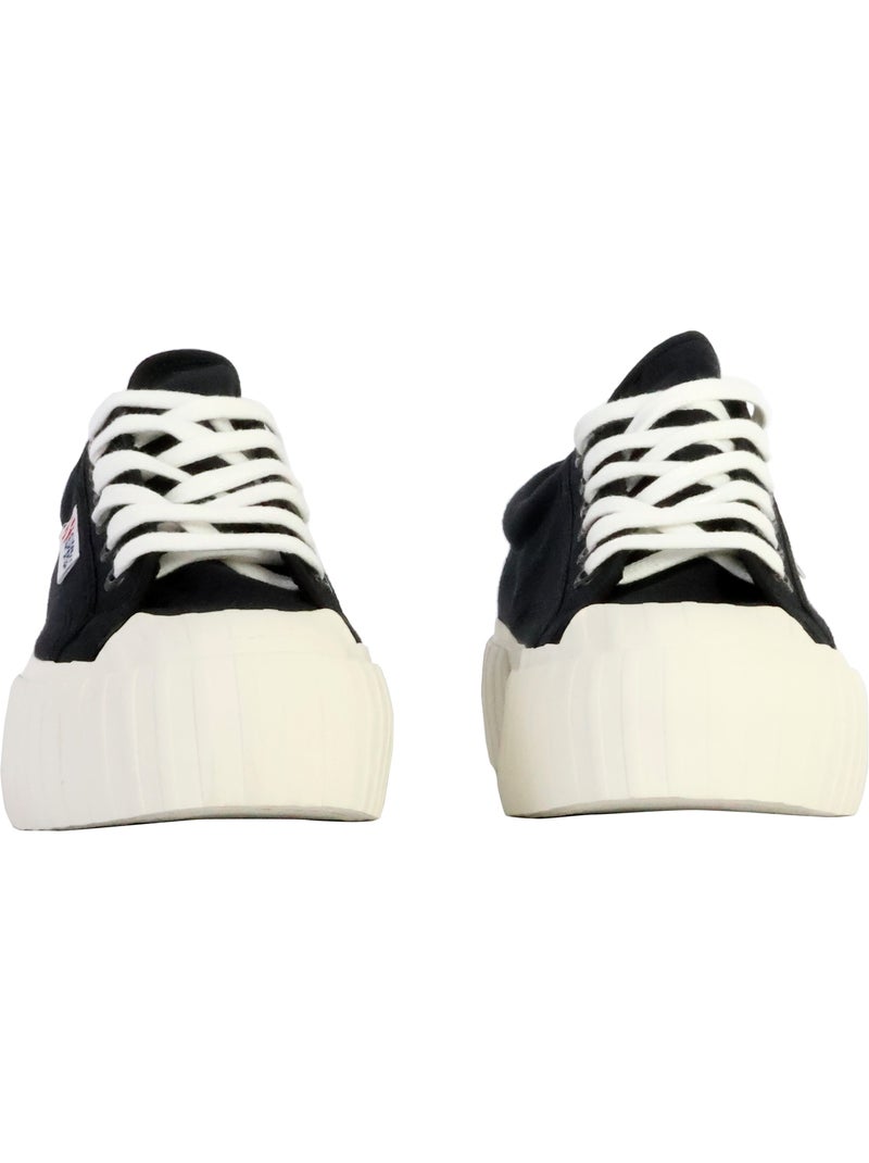 Basket à Lacets Superga 2631 Stripe Platform Noir - Kiabi