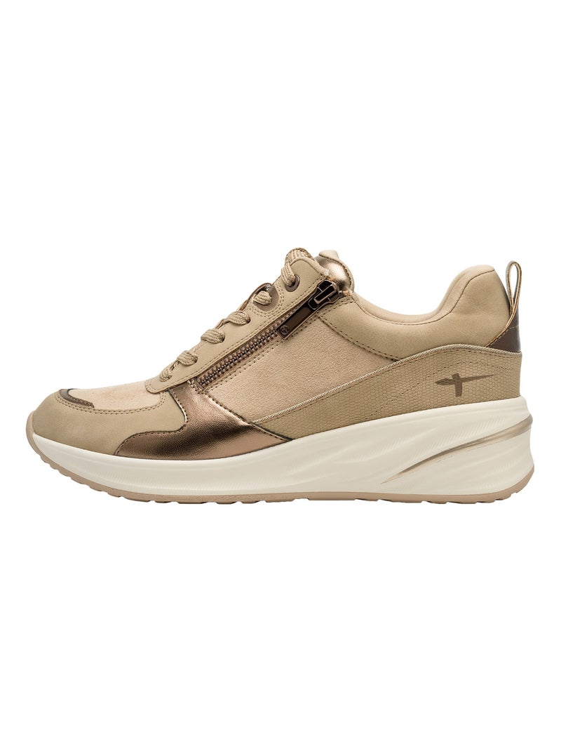 Basket à Lacets Tamaris Beige - Kiabi