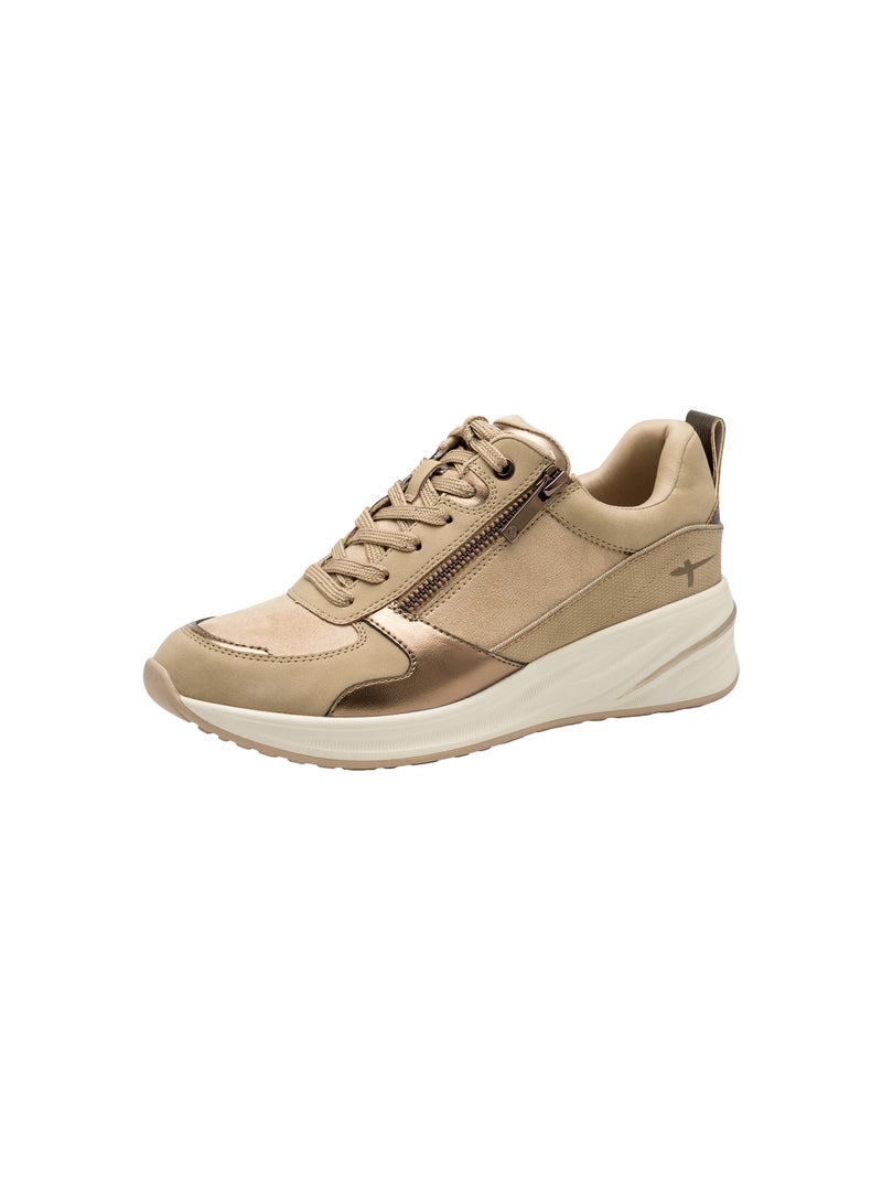 Basket à Lacets Tamaris Beige - Kiabi