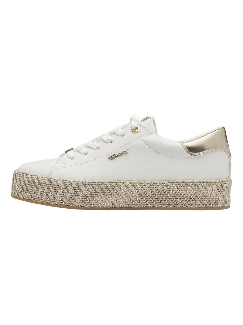 Basket à Lacets Tamaris Blanc Doré - Kiabi