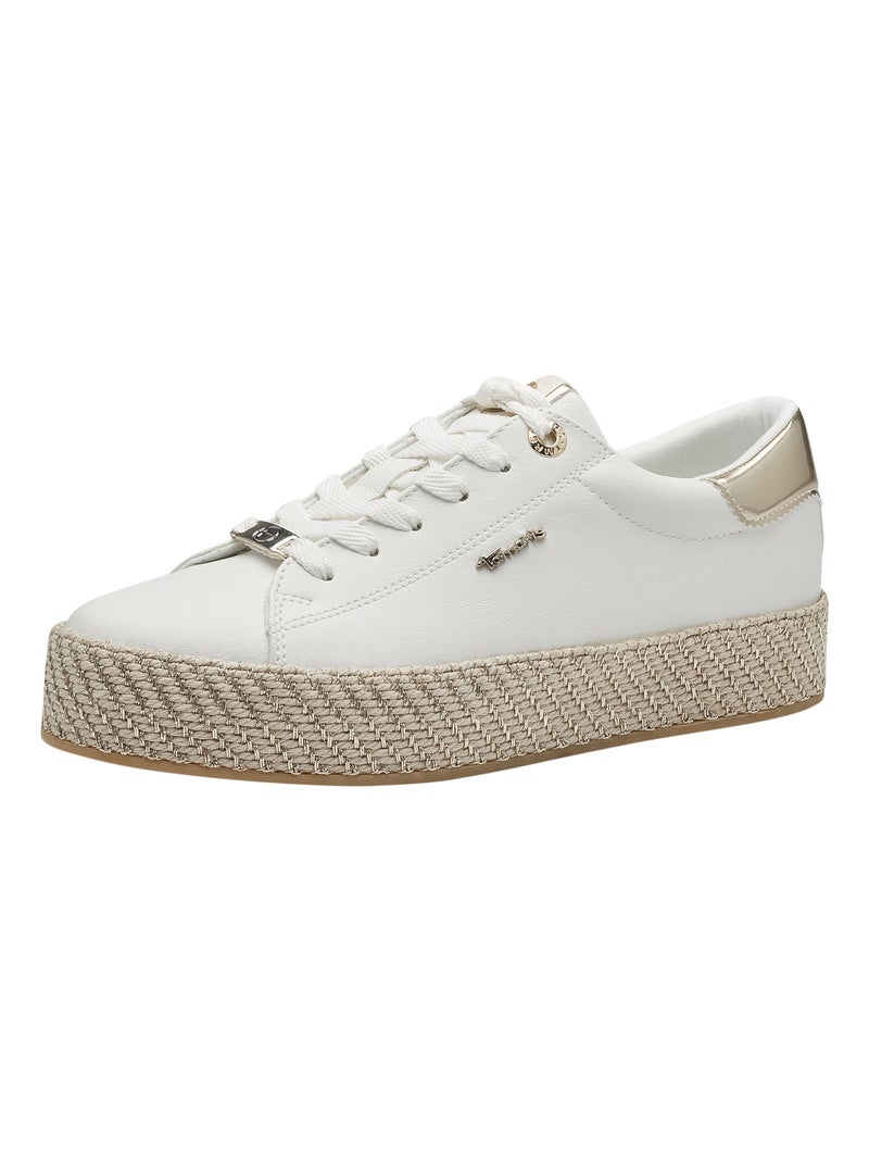 Basket à Lacets Tamaris Blanc Doré - Kiabi