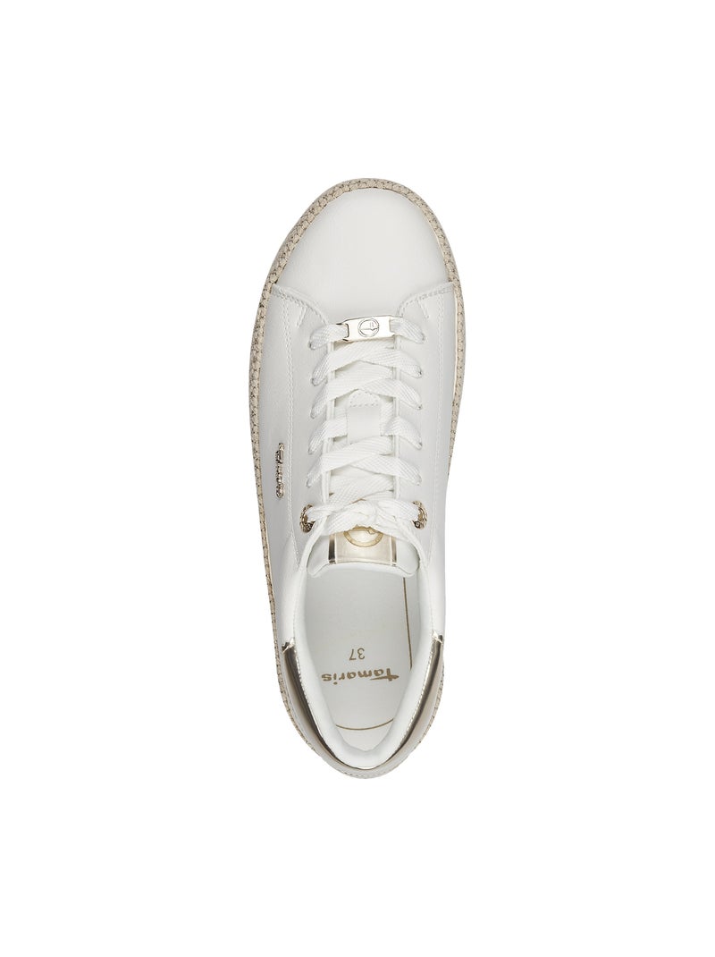 Basket à Lacets Tamaris Blanc Doré - Kiabi