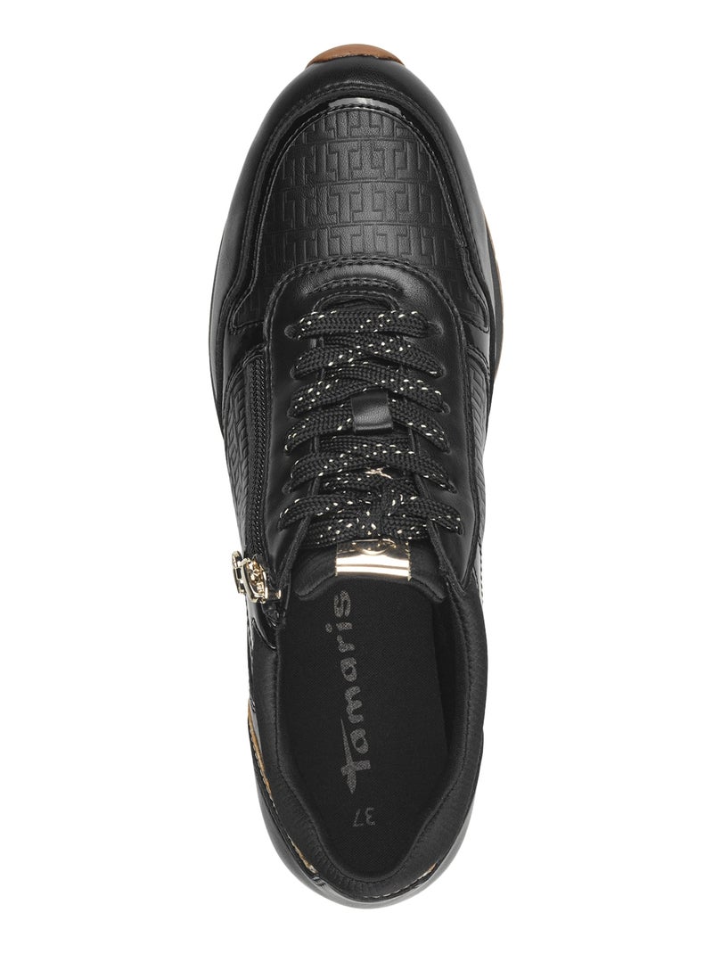 Basket à Lacets Tamaris Noir - Kiabi