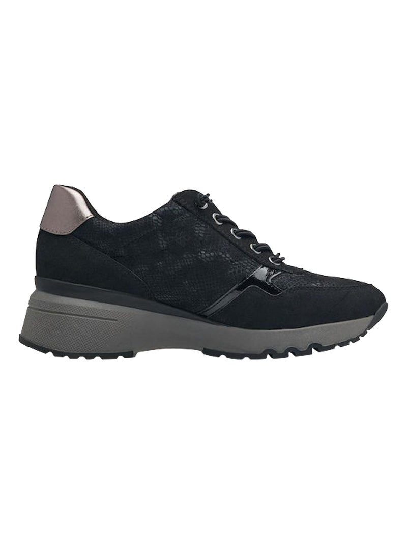 Basket à Lacets Tamaris Noir - Kiabi