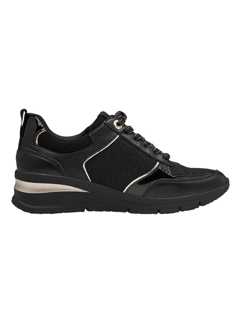 Basket à Lacets Tamaris Noir Doré - Kiabi