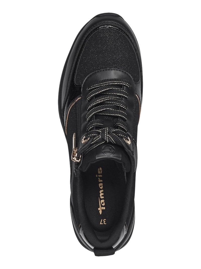Basket à Lacets Tamaris Noir Doré - Kiabi