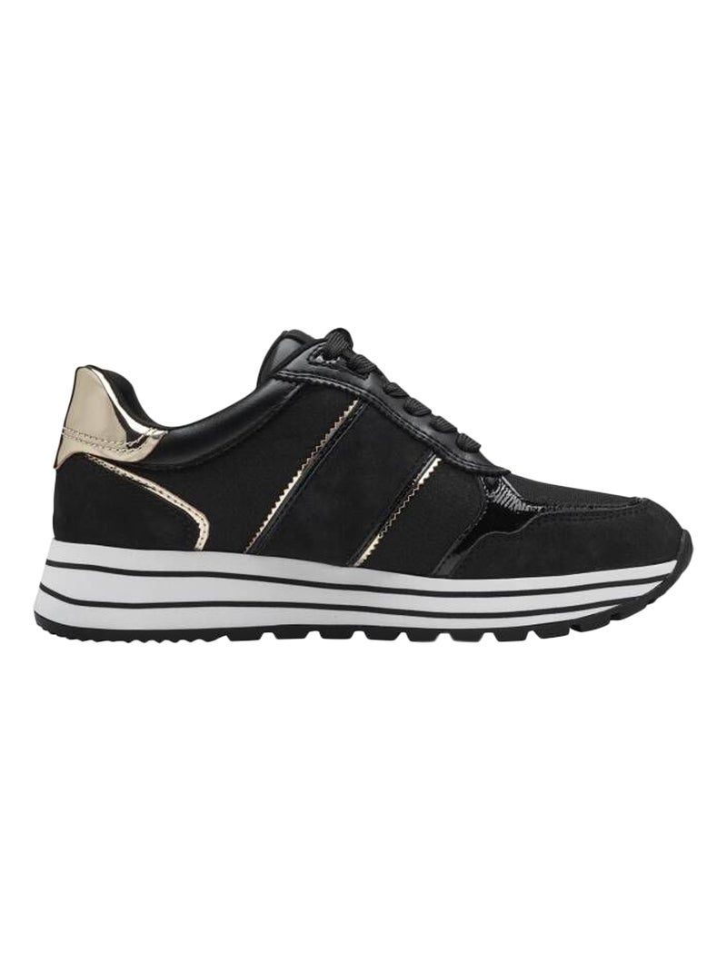 Basket à Lacets Tamaris Noir Doré - Kiabi