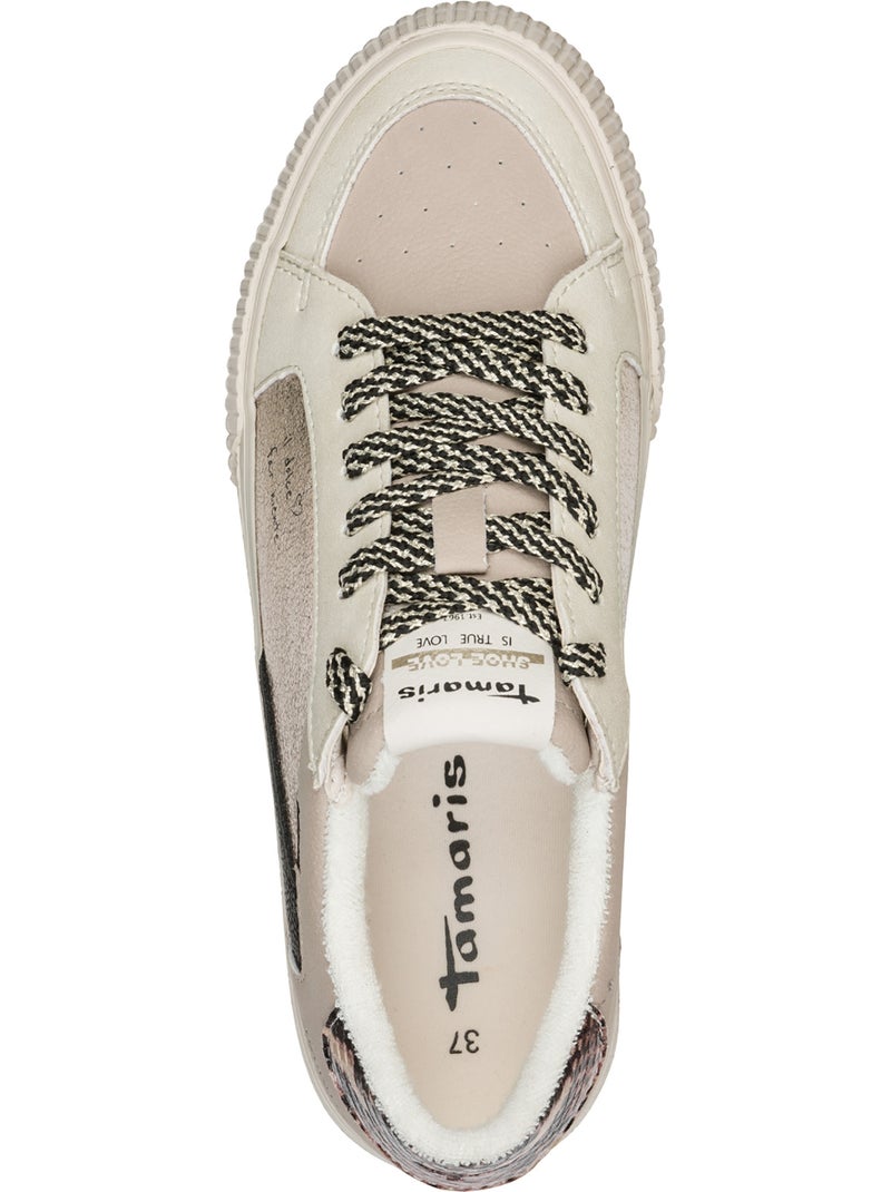 Basket à lacets tamaris Taupe - Kiabi