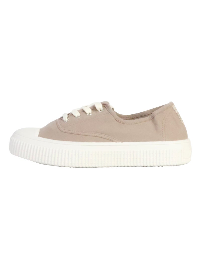 Basket à Lacets Victoria Beige - Kiabi