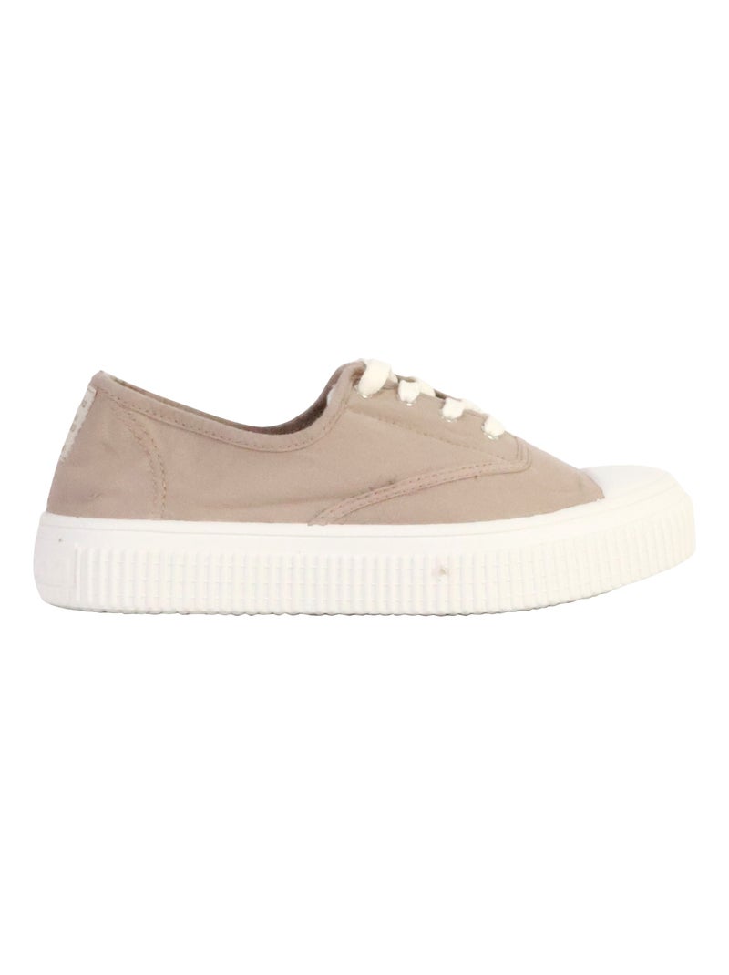 Basket à Lacets Victoria Beige - Kiabi