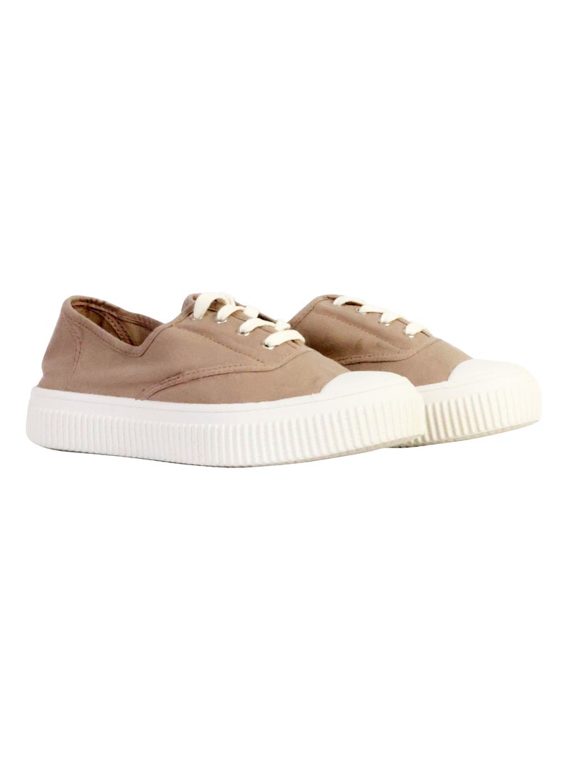 Basket à Lacets Victoria Beige - Kiabi