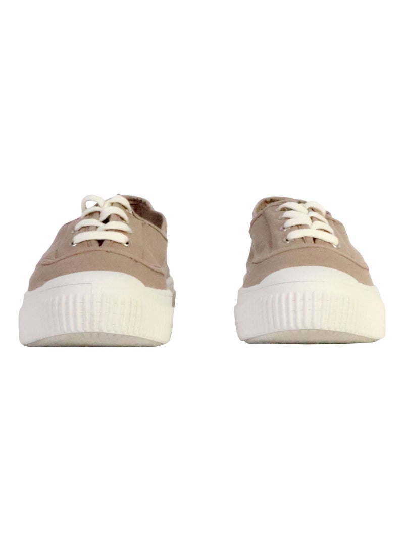 Basket à Lacets Victoria Beige - Kiabi