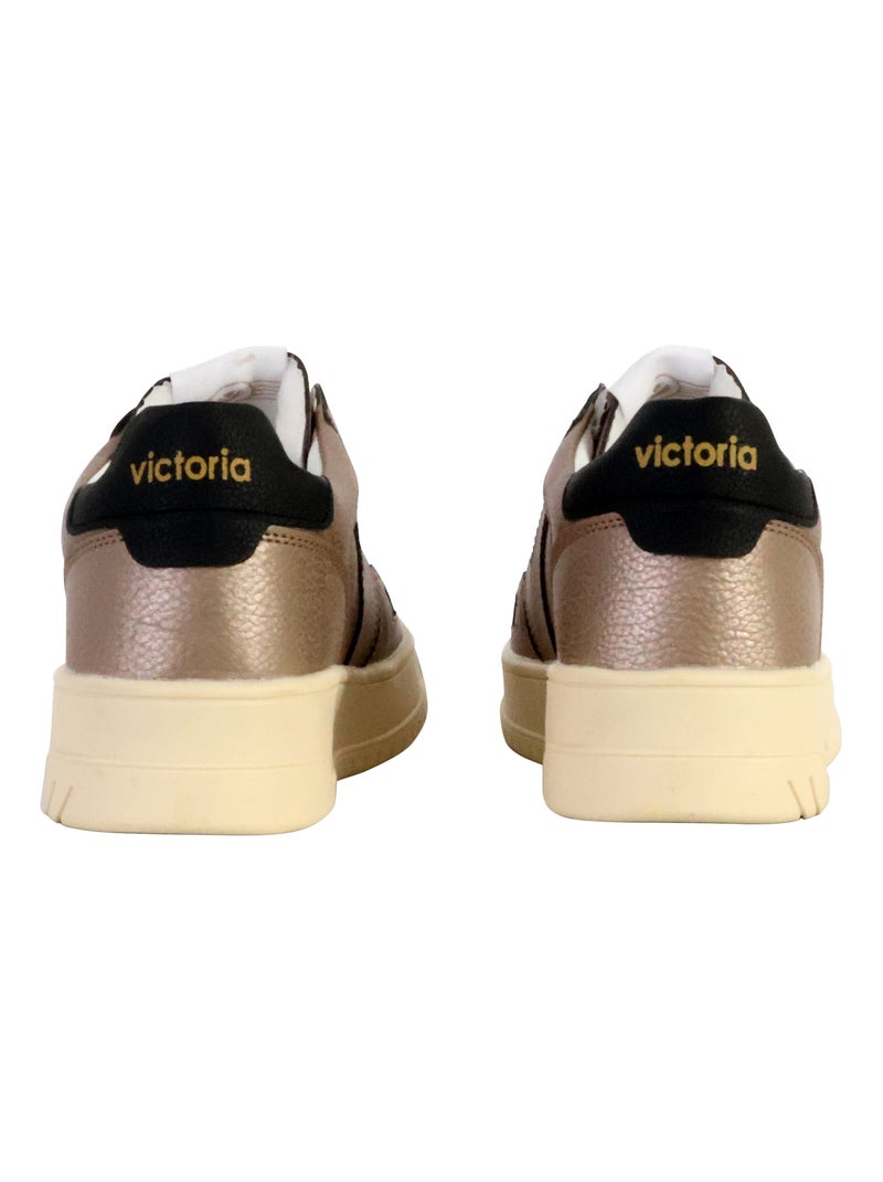 Basket à Lacets Victoria Blanc Doré - Kiabi