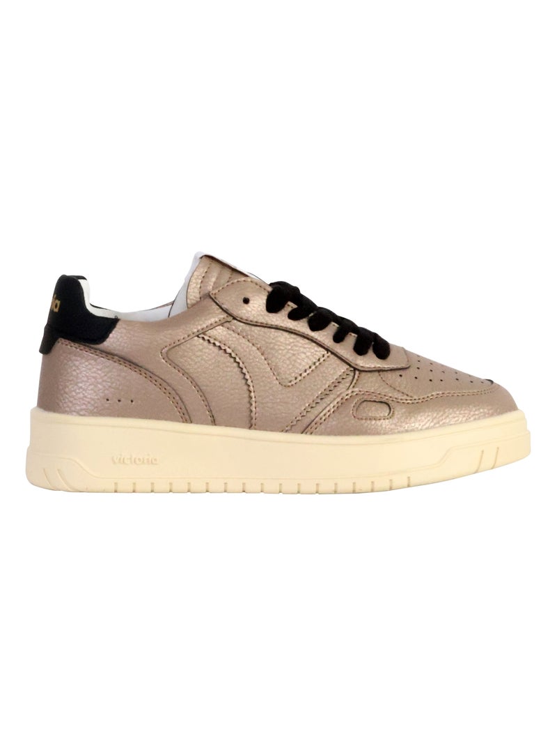 Basket à Lacets Victoria Blanc Doré - Kiabi