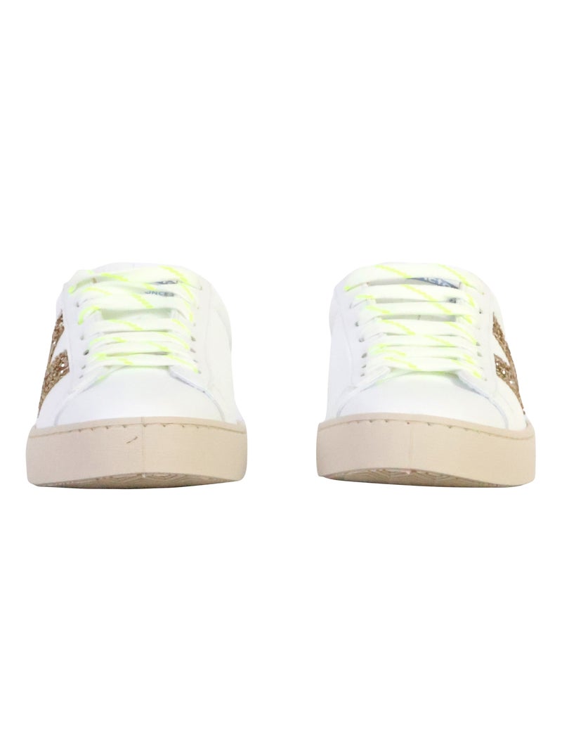Basket à Lacets Victoria Blanc Doré - Kiabi