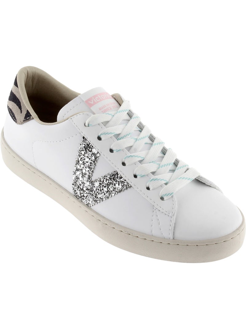 Basket à Lacets Victoria Blanc Gris Noir - Kiabi