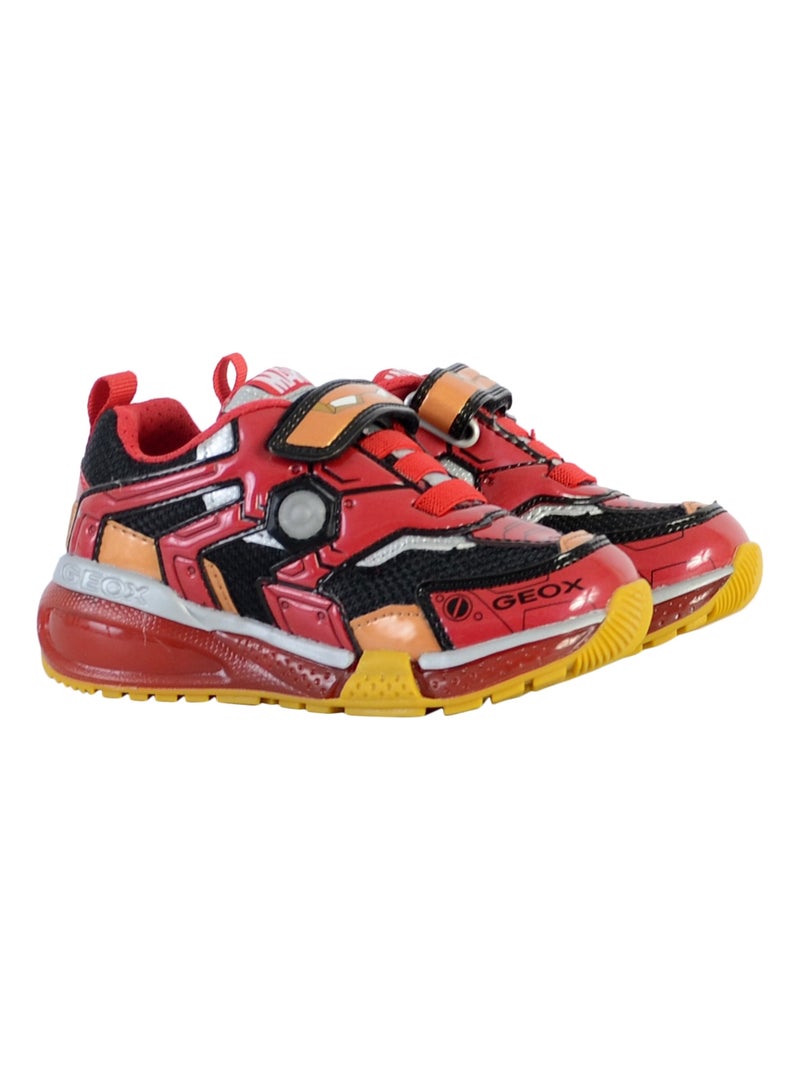 Basket à Scratch Enfant Geox Bayonic Noir Rouge - Kiabi