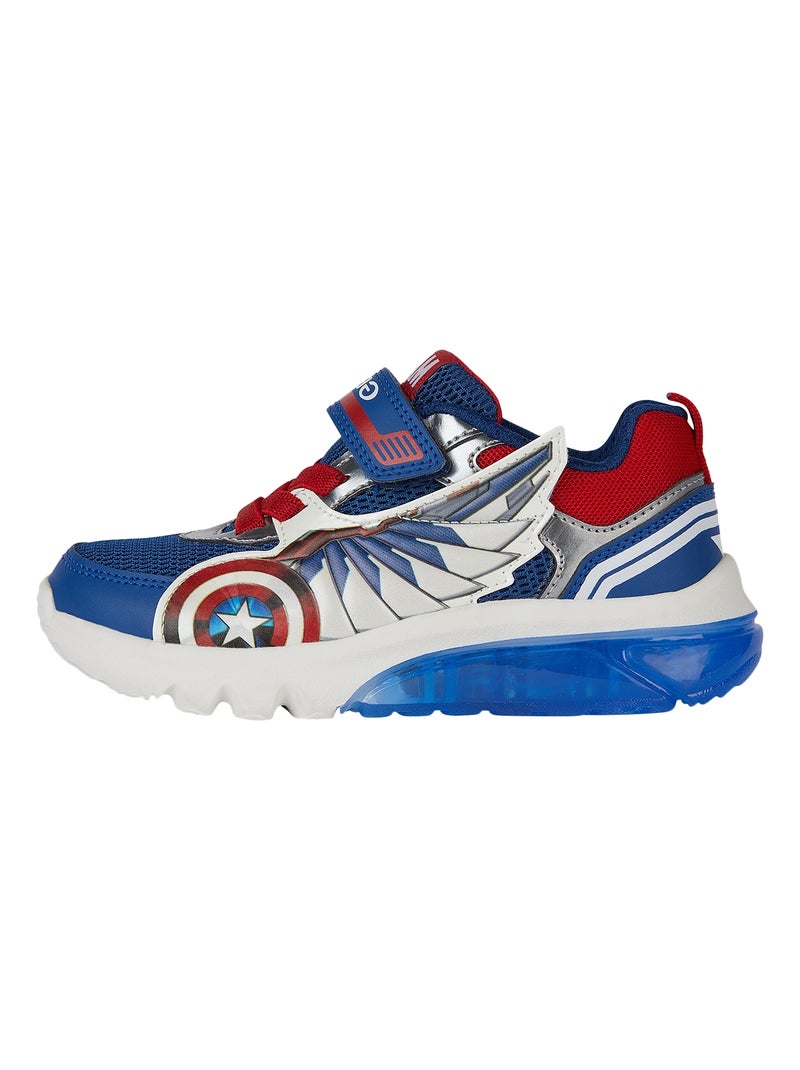 Basket à Scratch Enfant Geox Ciberdron Bleu Rouge - Kiabi