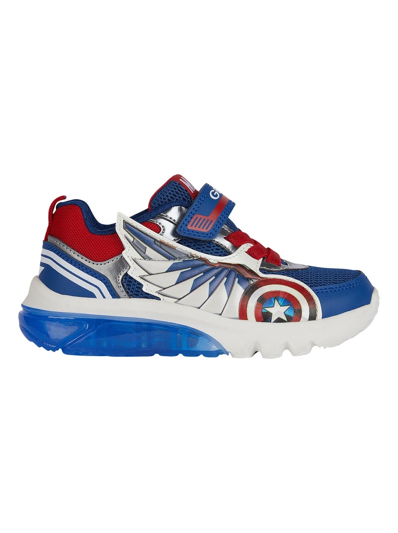 Basket à Scratch Enfant Geox Ciberdron Bleu Rouge - Kiabi