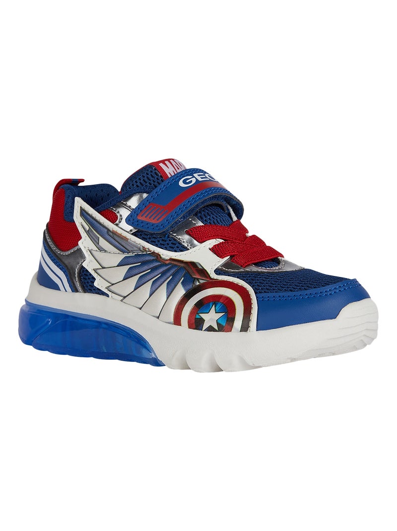 Basket à Scratch Enfant Geox Ciberdron Bleu Rouge - Kiabi