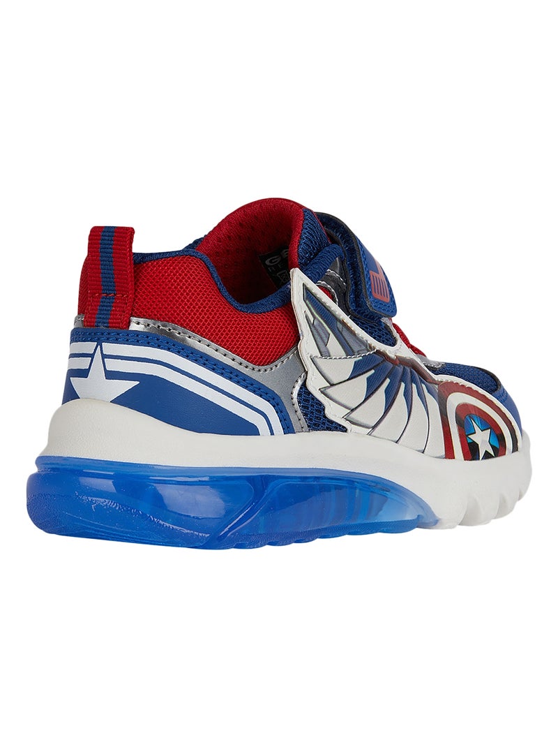 Basket à Scratch Enfant Geox Ciberdron Bleu Rouge - Kiabi