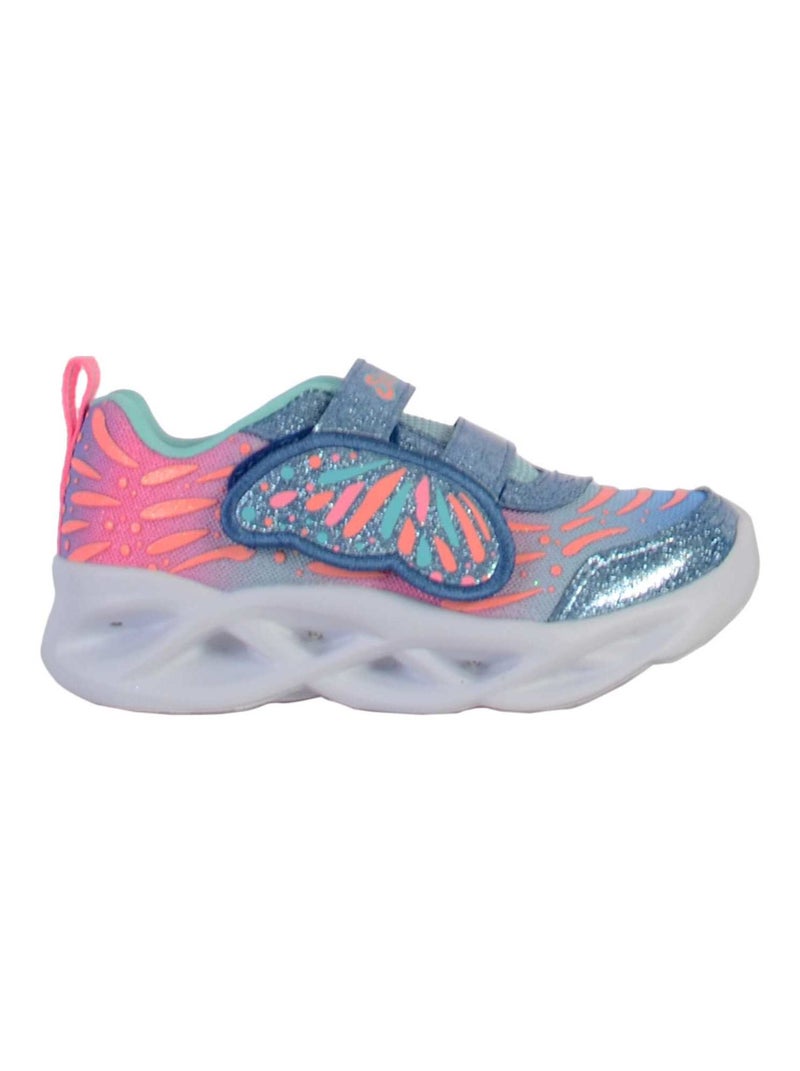 Basket À Scratch Enfant Skechers S Lights- Twisty Brights Rose - Kiabi