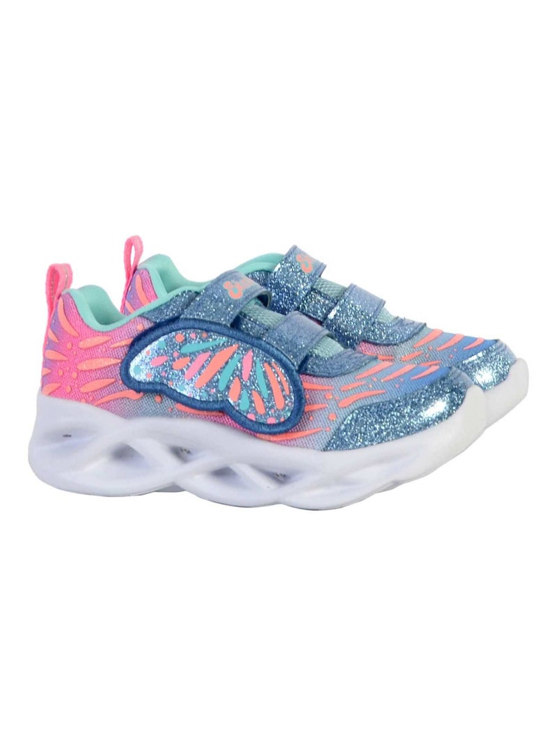 Basket À Scratch Enfant Skechers S Lights- Twisty Brights Rose - Kiabi