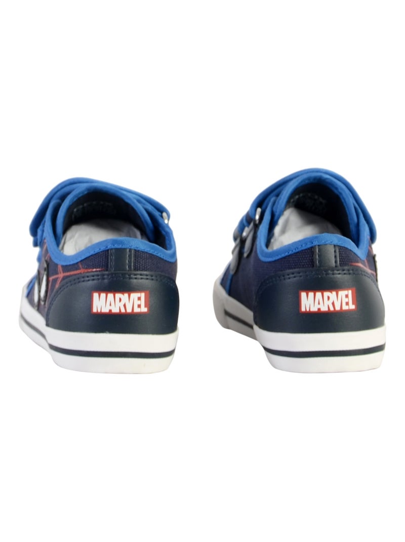 Basket à Scratch Plate Geox Enfant Kilwi Canv+Geobuck Bleu Rouge - Kiabi