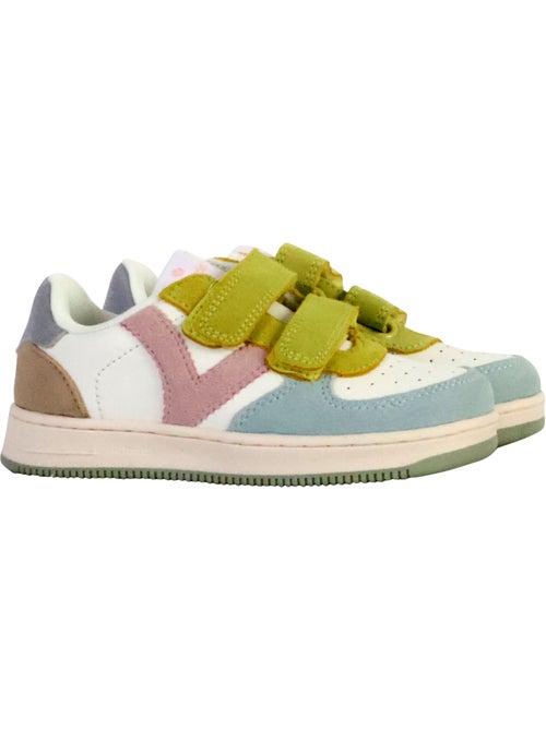 Basket à Scratch Pour Enfant Tiempo Scratch Cuir Fendu Multicolore - Kiabi Basket à Scratch Pour Enfant Tiempo Scratch Cuir Fendu Multicolore - Kiabi